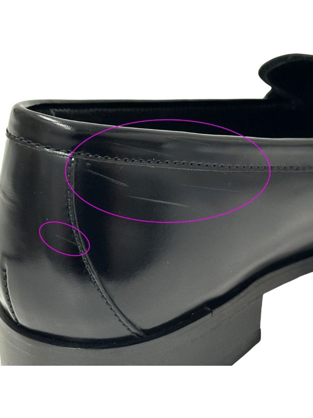 Prada Leather Shoes Triangle Logo Loafers Black 39 Simple - Picture 9 of 15